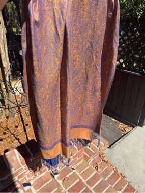 Pashmina shawl/wrap Paisley Purple and Orange